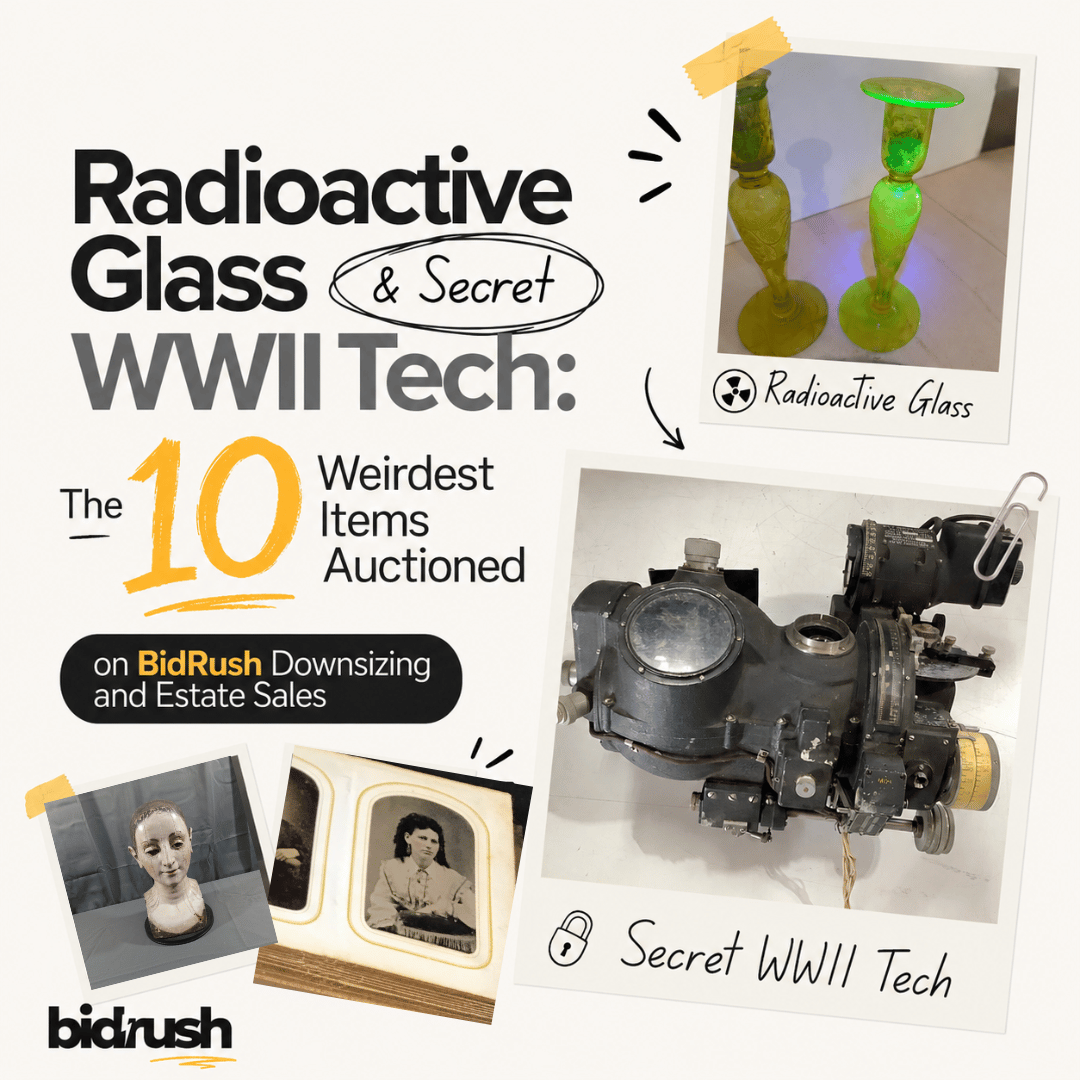 Radioactive Glass & Secret WWII Tech: The 10 Weirdest Items Auctioned on BidRush Downsizing and Estate Sales