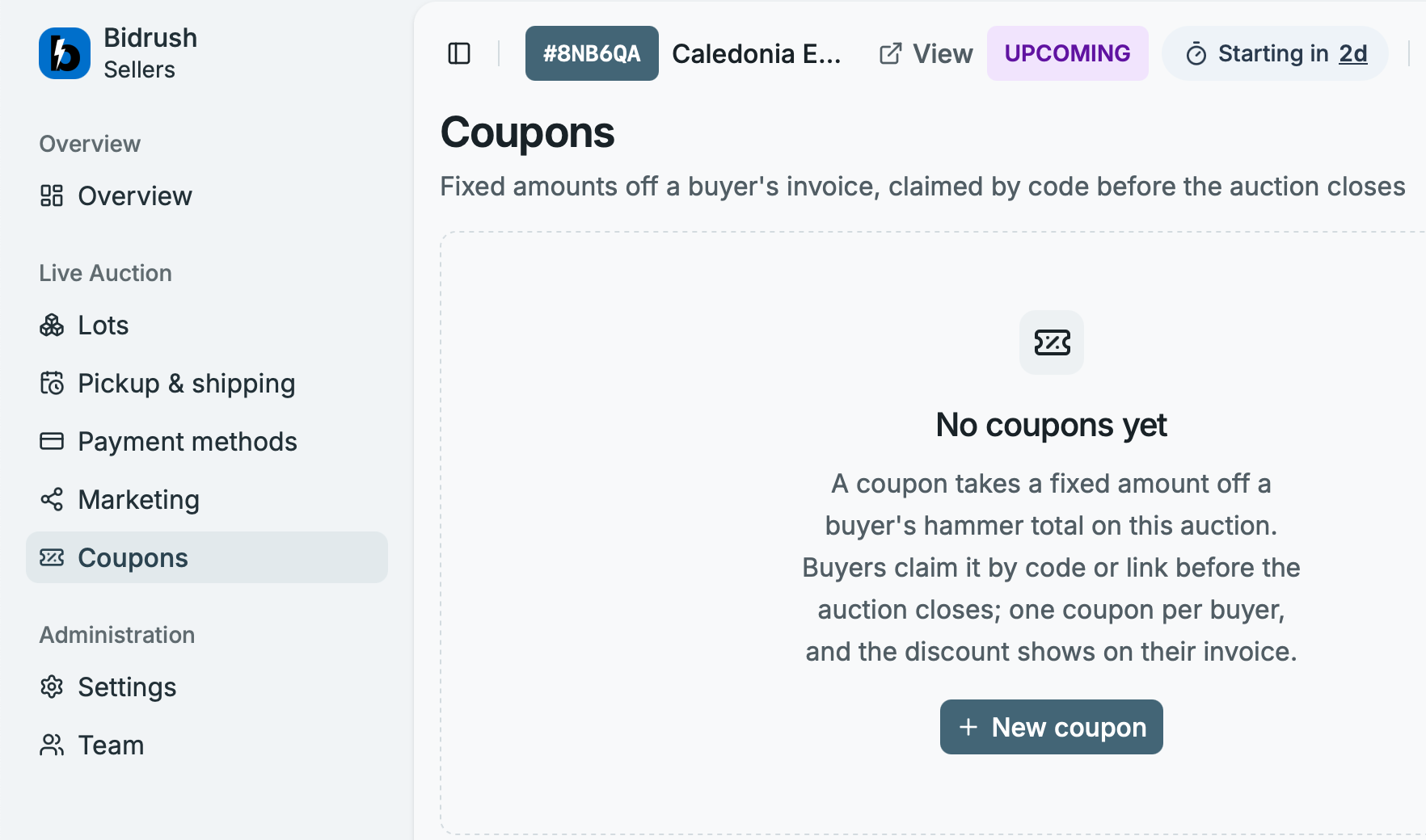Sellers Add Coupon